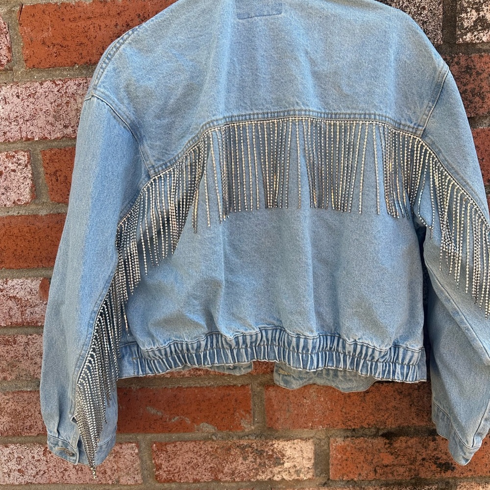 We the Free Comet Rhinestone Denim Jacket - Picture 2 of 4